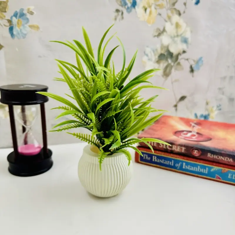 AP0102-G1.webp Pack of 4 Mini Planters | Artificial Decoration mini Plants - Image 1