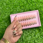24 Pcs Blush Butterfly Nails (with glue ) - Image 2