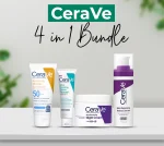 CeraVe 4 in 1 Skincare Kit Night Cream, Sunblock, Cleanser & Serum for Radiant Skin - Image 5
