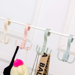 (1 piece) Multi-Purpose Hook Four-Claw Rotatable Coat Hooks Hanging Powerful Storage Rack House Kitchen Pot Pan Hanger Scarf Hanger (random color) - Image 2