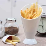 French Fries Cup potato Fries Holder with ketchup Holder for Sauce (Random Color ) - Image 2