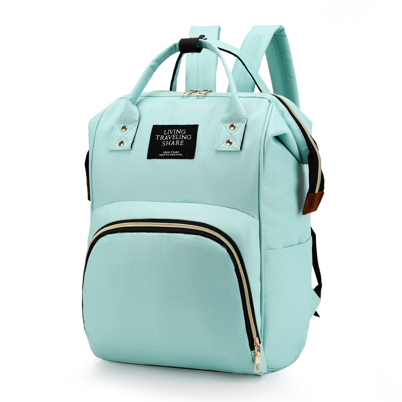Green.jpg Large Capacity Mummy Bag Multi-function Women Backpack Nursing Bag for Baby Care Unisex Travail Backpack (Random color) - Image 1