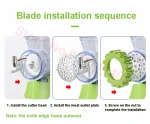 Grinder High-Quality Multifunctional Meat Mincer Vegetable Chopper Blender Home Kitchen Cooking Tools (random color) - Image 4