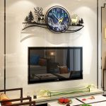 forest figure Deer  3d wood Wall clock blue jungle with light  Fancy Clocks for Bedroom and Drawing Room(with light) - Image 4
