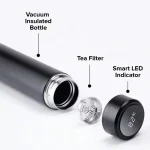 Temperature Display Vacuum Insulated Water Bottle Thermo Flask Made of Premium Stainless Steel Coffee Cup -500 ml (Random Color) - Image 5