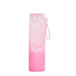 Frosted Glass Water Bottle With Hello Master Decal Logo - 400ml (Random color) - Image 3