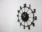 Retro Design 3D Wooden wall clock for Living Room Retro Decor Wall Clock