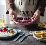 5 Piece Multi Color Panda Plates With 3 Spoons And 2 Forks Household Food Grade Plastic Plates Set(Random color)) - Image 3