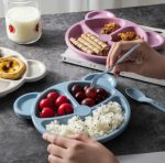 5 Piece Multi Color Panda Plates With 3 Spoons And 2 Forks Household Food Grade Plastic Plates Set(Random color)) - Image 4