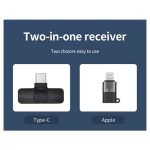 K9 Dual Microphone Mic Plug & Play USB Type C & IOS Wireless Lavalier Microphone Auto Sync Noise Reduction NO APP or Bluetooth Needed- Dual Mic - Image 3