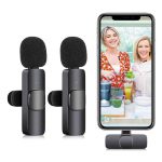 K9 Dual Microphone Mic Plug & Play USB Type C & IOS Wireless Lavalier Microphone Auto Sync Noise Reduction NO APP or Bluetooth Needed- Dual Mic - Image 2