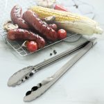 stainless steel BBQ tongs (chimta) | Kitchen Food Stainless Steel Tongs Tool Heat Bread Salad BBQ Baking Serving Utensil Bead Clip Clamp Meat BBQ Tools Buffet - Image 4