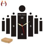 3D Wooden Wall Clock Black Modern Design – Laser Cut Home Decor - Image 4