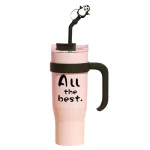 Green Cartoon Ice Thermos 1200ml Straw Cup – Insulated Water Bottle with Handle - Image 5