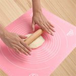 Silicone Baking Roti Mat With Measurements Heat Resistant | Non Stick Flour Rolling Mat | Baking Kneading Dough Pad - Big Size (Random Color)