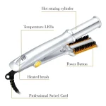 PROFESSIONAL HAIR STRAIGHTENING IRON CURLING IRON STRAIGHTENER CURLER STYLER 3 IN 1 MULTI HAIR STYLING TOOL FLAT IRON WITH BRUSH - Image 3