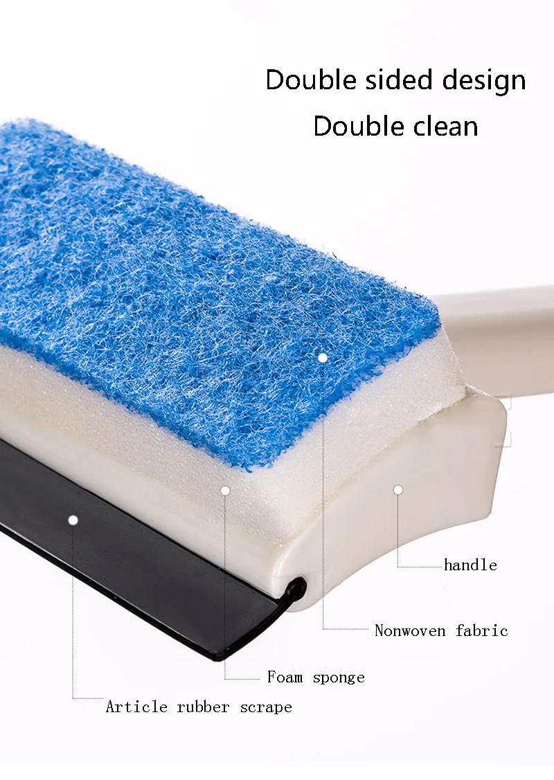 S2b3dc87561fc41a39a84c67a0532a2f2u.webp Foam Wiper for window| Glass Cleaning Brush / Squeegee Rubber Window Wiper Cleaner(random color ) - Image 1