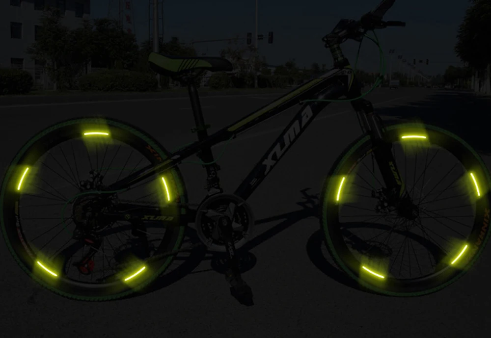 S79dac557f2ca453e8f0253ca4fbac2f9W.webp (20pcs) Wheel center reflective stickers Stripe | wheel hub sticker for Car, bicycle, motorcycle | car warning sticker (Random colors) - Image 1