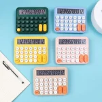 12 digits Keyboard Style Calculator | Mechanical Buttons for Desktop financial accounting cell operated (random color) - Image 2