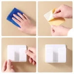 1 pcs Multifunction Mobile Phone Charging Hanging Holder, double-sided adhesive ( white colour ) - Image 2