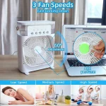 Portable Air Conditioner Fan: USB Electric Fan with LED Night Light, Fine Mist Water, and Humidifier Function | Led Night Light Water Mist (Random Color) - Image 3