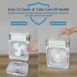Portable Air Conditioner Fan: USB Electric Fan with LED Night Light, Fine Mist Water, and Humidifier Function | Led Night Light Water Mist (Random Color) - Image 5