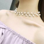 Zig Zag White Choker With Earrings - Image 2