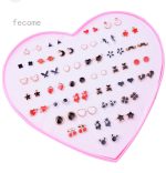 36 Pairs Of Random Beautiful Ear studs  Silicon Back  With Back Stopper - Image 3