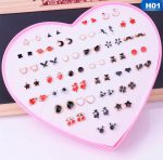 36 Pairs Of Random Beautiful Ear studs  Silicon Back  With Back Stopper - Image 2