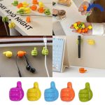 10 pcs  Wall Decoration Hook Creative Silicone Thumb Key Hanger Hooks - Image 2