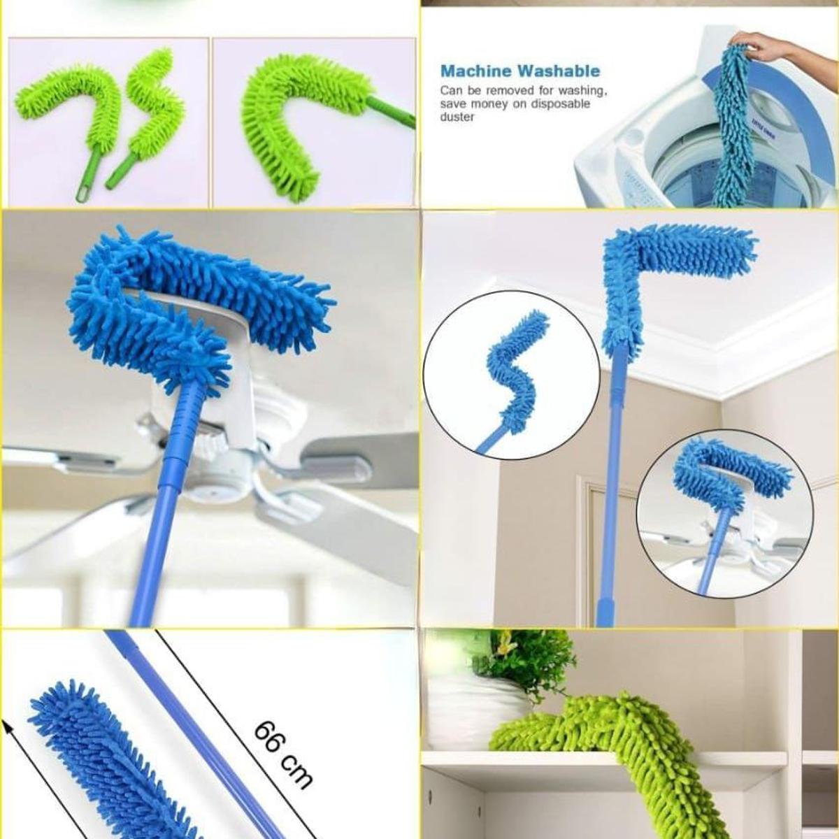 WhatsApp-Image-2023-10-02-at-11.53.45-PM-1.jpeg Flexible Micro Fiber Duster With Telescopic Stainless Steel Handle for Fan Cleaning Specially( random color ) - Image 1