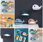 Fish-Shaped Double-Layer Adhesive Waterproof Soap Bar Holder Stand Rack For Bathroom, Shower, And Kitchen Walls (Pieces 1)( random color) - Image 4