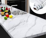 Self Adhesive White Marble Sheet for Kitchen - Anti Oil and Heat Resistant Wallpaper - Image 3