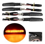 Pack of 1 pair(2pcs) - Audi Flow Style Led Motorcycle Turn Signals Indicator Amber Light - Image 4