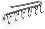 10 hooks Mug Cups Wine Glasses Storage Hooks Kitchen Utensil Ties Belt and Scarf Organizer Hanging Hook Rack Holder Under Cabinet Closet (random color ) - Image 2