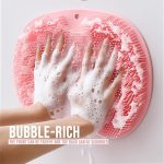 Shower Foot & Back Scrubber Mat, Wall Stick Suction Silicone Bathroom Scrubber (RandomÂ color) - Image 3