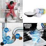 Powerful Toilet & Sink Clog Remover Drain Cleaner Powder, Pipe Quick Foaming Pipeline Dredger Toilet Clogging Dredging Powder, Drain Pipe Dec-logger Pipeline Dredger - (100g) - Image 2