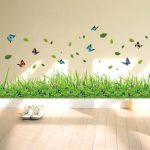 New 3D Fresh Green Plant Removable Green Grass PVC Wall Stickers Home Decor waterproof DIY Removable Art Vinyl 7 inch x  54 inch - Image 2