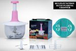 Multifunctional Manual Pushing Chopper with Beater & (Grater , Shredder,  Slicer Plate) High Quality(random color ) - Image 4