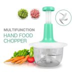 Manual Hand Push Chopper | Multi-functional Vegetable Meat Grinder, Grater, Chopper - 1.5 Liter (Random Color) - Image 3