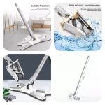 X Mop Manual Extrusion Hand-free Flat Squeeze Mop X-Type Microfiber Squeezing Twist Mop Household Cleaning Tool - Image 3