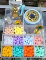 Wax Set With 3 Different Brass Stamps With Holder - Spoon - Candle - Heating Stand (10 colors wax About 520 beans) - Image 4