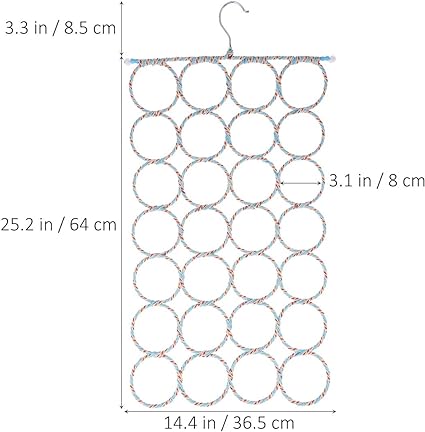 WhatsApp-Image-2023-12-14-at-12.44.45-PM.jpeg 28 Holes Scarf Hanger / Tie Hanger / Belt Hanger Organizer - Image 1