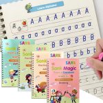 Sank Magic book Practice |  Tracing Handwriting First Pre-school Baby Learning Books for Kids (4 Books + Magic Pen with 5 Ink Refills) - Image 3