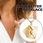 Love Letter Envelop Pendent For Girls - Golden Color - Image 3