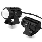 1Pc New Mini Driving Fog Light for All Motorcycle, Cars, Jeep  Dual Function White-Yellow Lens Projectors Auxiliary Light 20w (Metal Body)