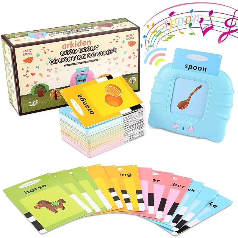 WhatsApp-Image-2024-03-09-at-3.50.54-PM.jpeg Audible Flash cards Baby Reading Machine for kids early learning English | Montessori Toddlers Gifts(random color ) - Image 1