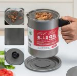 (1.4 L) - Oil Storage and Filtration Stainless Steel with Lid | Oil Filter Pot with Handle for Kitchen (Box Packing) - Image 5