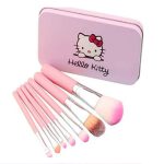 Pack of 7 Hello Kitty Makeup Brush Set | Makeup Foundation Powder Eye Shadow Brushes Set (Pink)