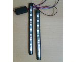 2Pcs RGB 17cm Silicon Flexible 9-LED Strip DRL Daytime Multicolor Light | SMD LED Fancy Light (RGB) For Car Bumper And Bikes